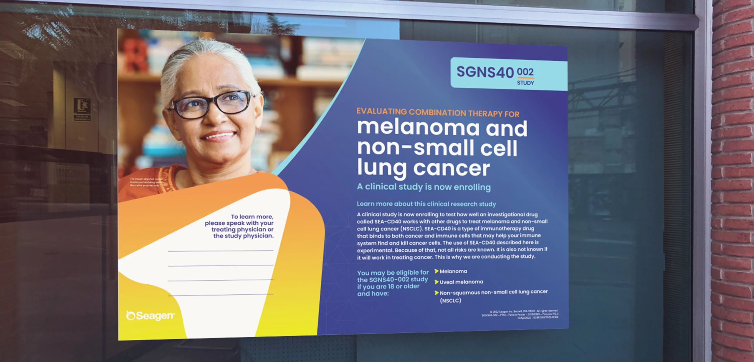 Non-small cell lung cancer clinical study patient recruitment branding services
