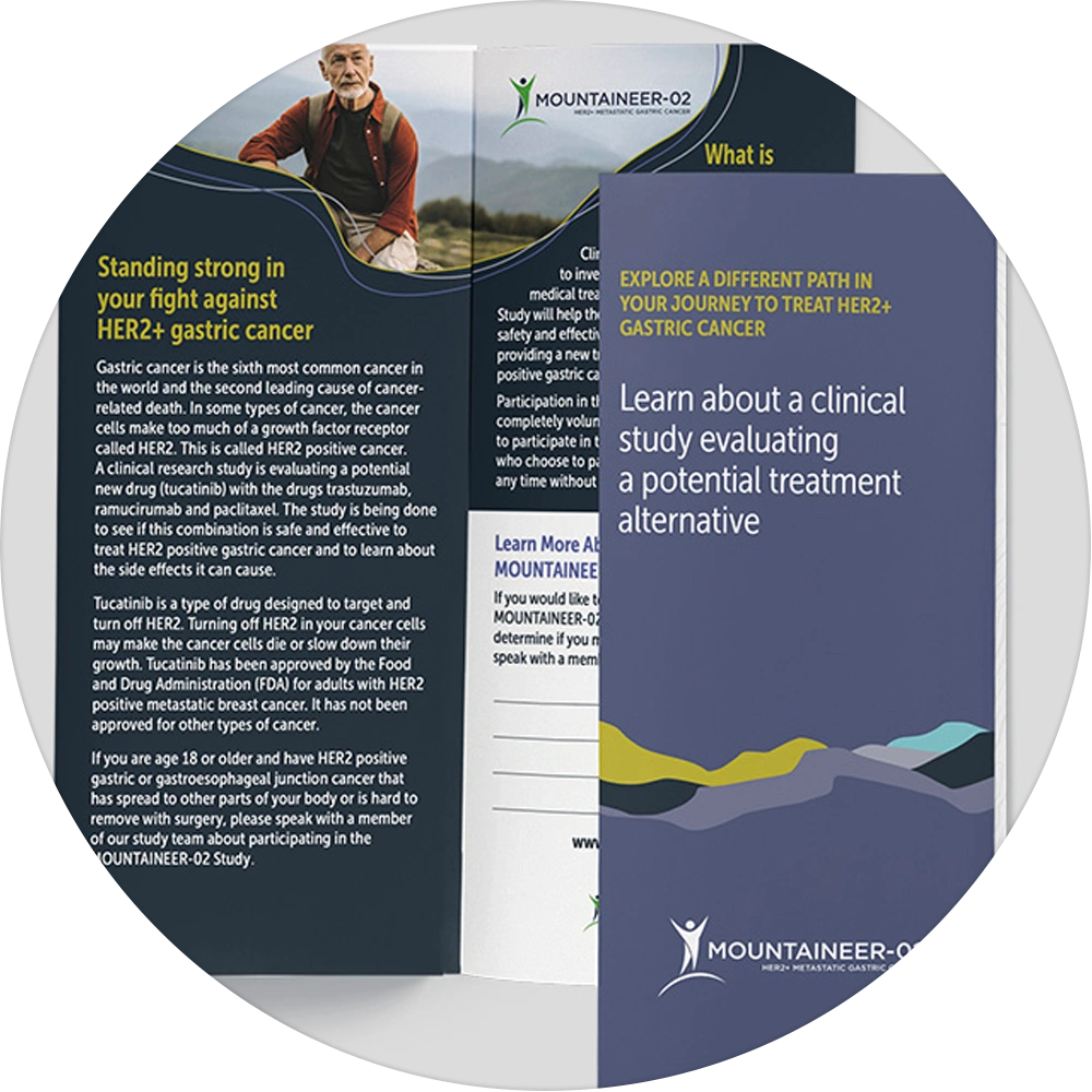Clinical trial for gastric cancer patient recruitment branding