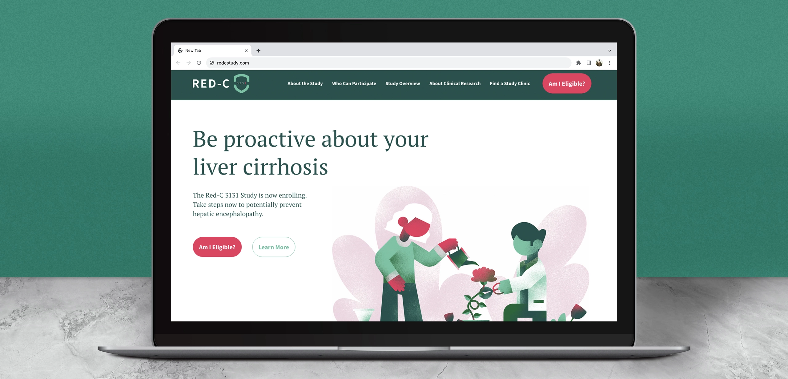 Patient recruitment cirrhosis clinical study website design